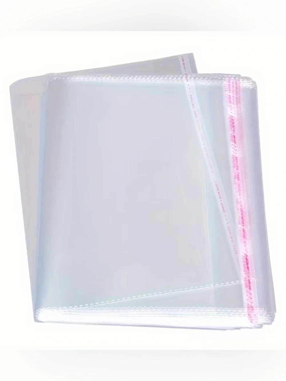 50pc Large 12”x15” Clear Cellophane Bags with Adhesive Seal